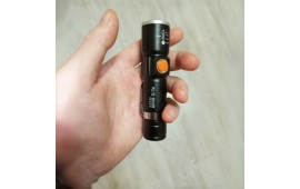 Ручной фонарь P616 Поиск яркий аккумуляторный тактический USB ZOOM светодиод T6